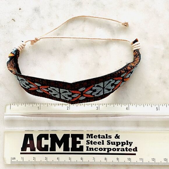 Boho Embroidered Mayan Style Adjustable Friendship Bracelet NWT - Picture 10 of 13